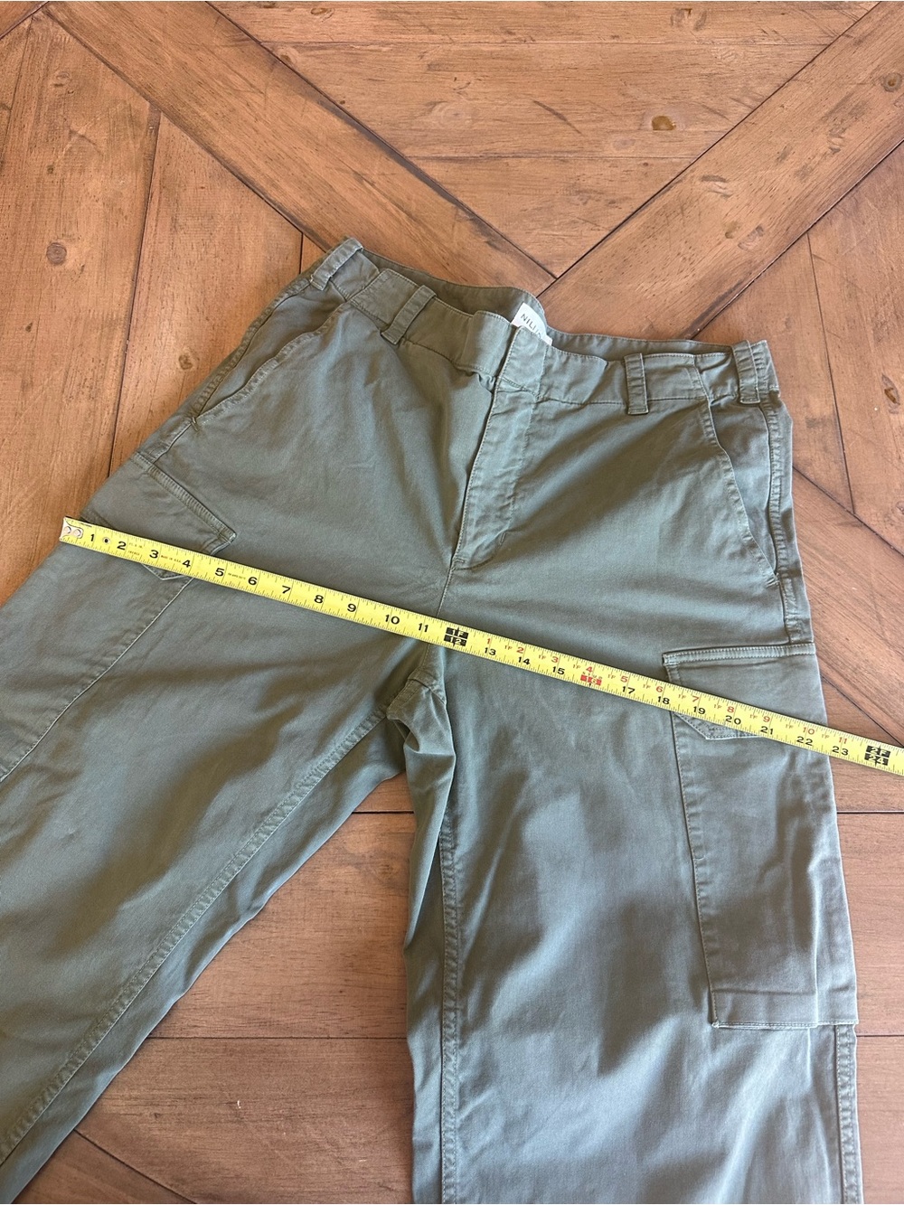 Nili Lotan Cargo Pants Olive/Army Green Utility Pockets Relaxed Fit Womens 10 - Picture 8 of 11